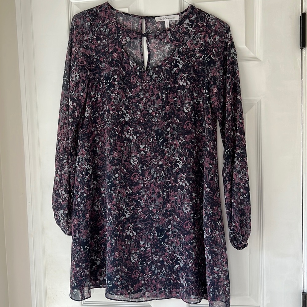 BCBG Lined Floral Mini Dreess